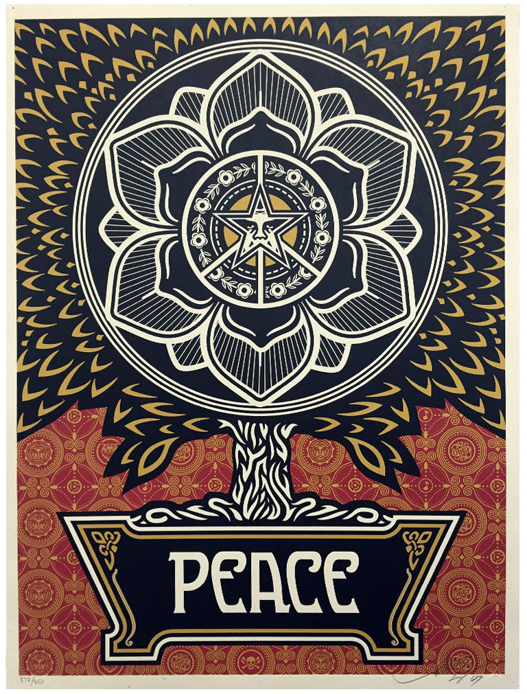 Shepard Fairey "Peace Tree" (Gold)
