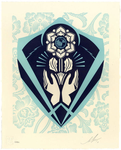 Shepard Fairey "Respect and Justice" Letterpress